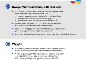 ulotka informacyjna w języku ukraińskim