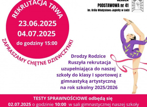 Rekrutacja uzupełniająca do klasy sportowej