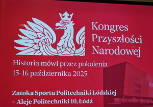 Na zdjęciu widać plakat Kongresu.