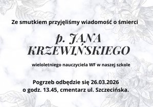 informacja o śmierci nauczyciela