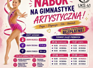 Nabór do sekcji gimnastyki artystycznej w UKS 41 Łódź