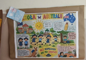 Na fotografii widać plakat, przygotowany przez jedną z klas.