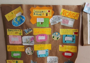 Na fotografii widać plakat, przygotowany przez jedną z klas.