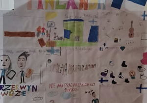Na fotografii widać plakat, przygotowany przez jedną z klas.