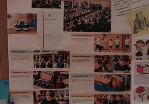 Na fotografii widać plakat, przygotowany przez jedną z klas.